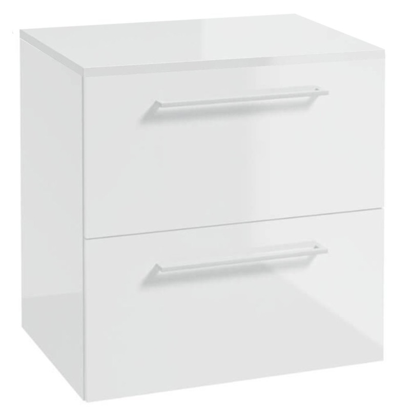 Elegancka Szafka Wisząca METRO B60 z Blatem - Biały Minimalizm