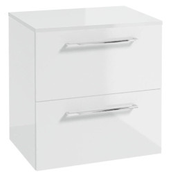 Nowoczesna Szafka Wisząca z Blatem METRO SYSTEM B60 - Chromowane Uchwyt