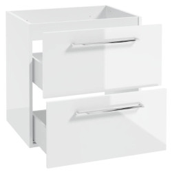 Wyjątkowa Szafka Podwieszana METRO SYSTEM B60 z Chromowanym Uchwytem i Blatem