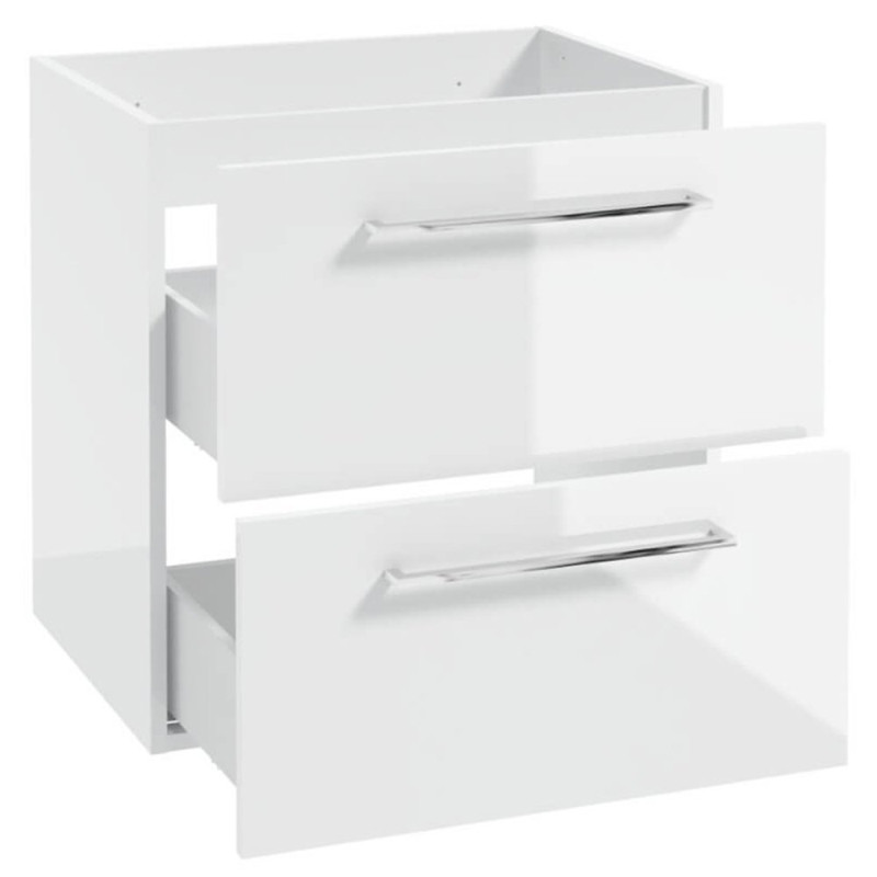 Stylowa Szafka Podwieszana METRO SYSTEM B60 z Chromowanym Uchwytem i Blatem