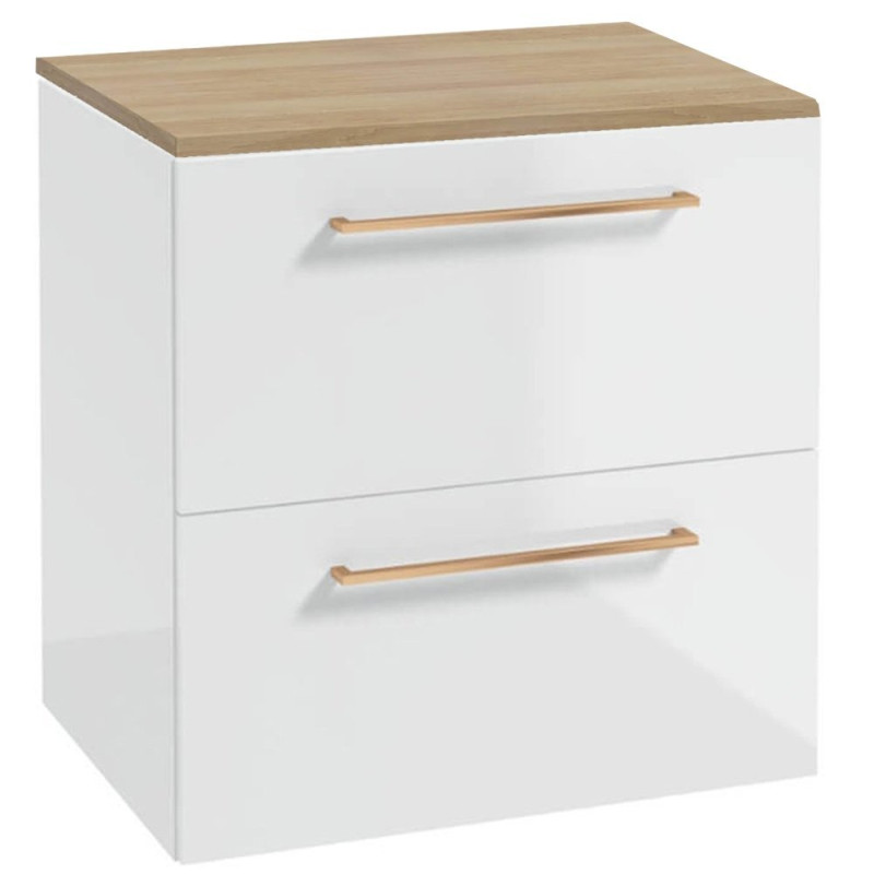 Elegancka szafka METRO SYSTEM B60 - uchwyt w kolorze różowego złota