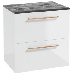 Elegancka szafka METRO SYSTEM B60 z różowozłotym uchwytem - wygoda i styl!