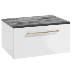 Elegancka Szafka METRO SYSTEM B60 z Blatem - Uchwyty w Odcieniu Różowego Złota