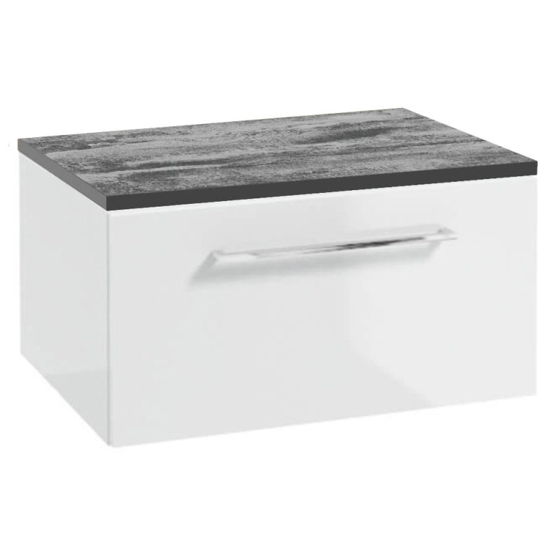 Elegancka Szafka METRO SYSTEM B60 z Chromowanym Uchwytem i Blatem