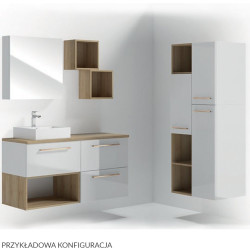 Elegancka Szafka METRO SYSTEM B60 z Chromowanym Uchwytem i Blatem