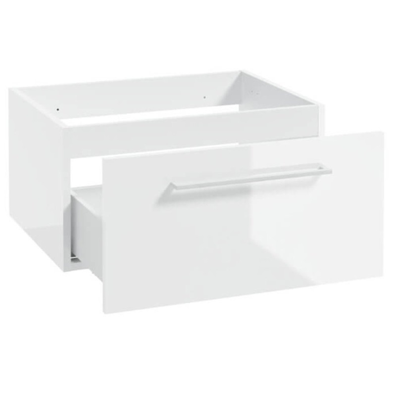 Nowoczesna szafka ścienna METRO SYSTEM B60 z białym uchwytem i blatem