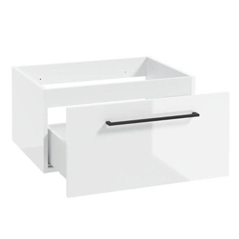 Funkcjonalna Szafka Wisząca METRO SYSTEM B60 z Eleganckim Blatem i Czarnymi Uchwytami