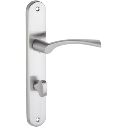 Nowoczesna Klamka Noa WC Szyld Satynowy - Elegancja i Funkcjonalność dla Twoich Drzwi!