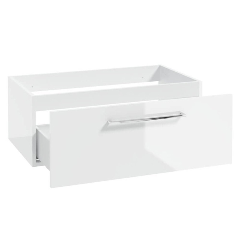 Funkcjonalna szafka wisząca METRO SYSTEM B80 z chromowanymi uchwytami i blatem