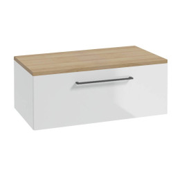 Stylowa Szafka METRO B80 z Blatem i Czarnym Uchwytem - Elegancja i Funkcjonalność