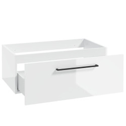 Elegancka Szafka Podwieszana METRO SYSTEM z Blatem i Czarnym Uchwytą - Nowoczesny Design