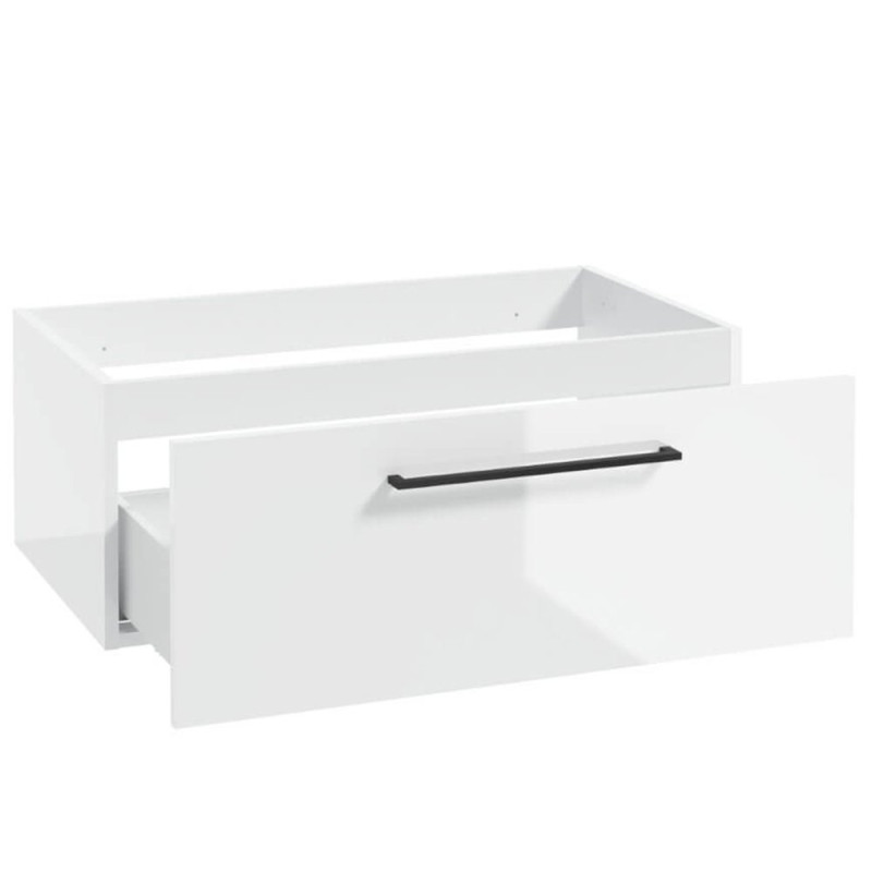 Elegancka Szafka Podwieszana METRO SYSTEM z Blatem i Czarnym Uchwytą - Nowoczesny Design