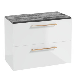 Elegancka Szafka METRO SYSTEM B80 z Blatem i Uchwytem w Odcieniu Różowego Złota