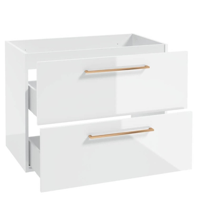 Elegancka szafka METRO z blatem, uchwyt różowe złoto – styl i funkcjonalność w jednym