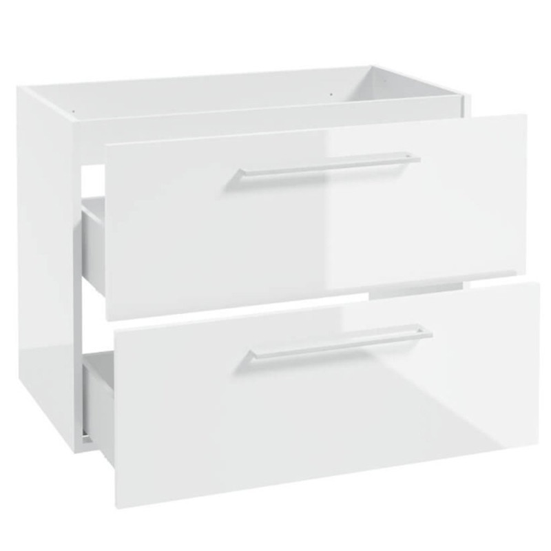 Stylowa szafka wisząca biała METRO SYSTEM B80 z funkcjonalnym blatem