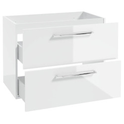 Elegancka Szafka Wisząca z Blatem METRO SYSTEM B80 z Chromowanym Uchwytkiem