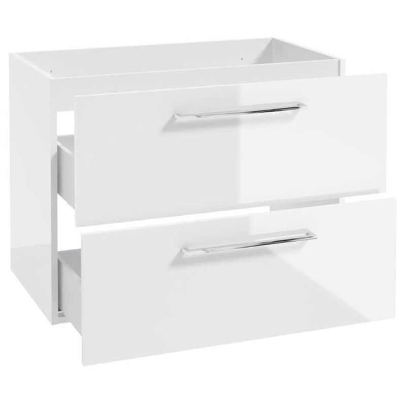 Elegancka Szafka Wisząca z Blatem METRO SYSTEM B80 z Chromowanym Uchwytkiem