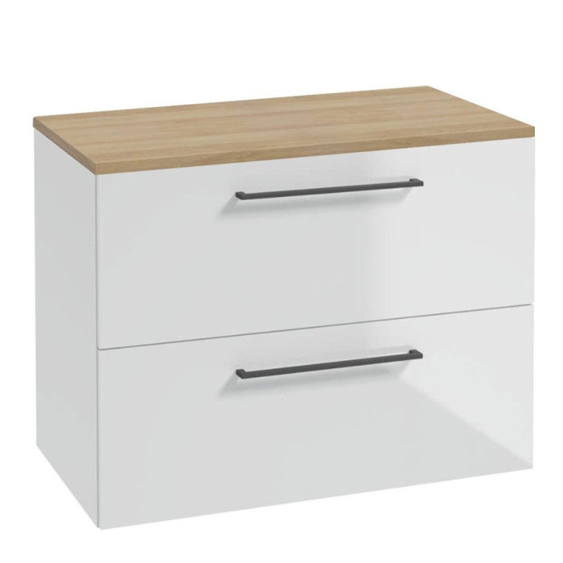 Elegancka szafka wisząca METRO SYSTEM B80 z nowoczesnym czarnym uchwytem – Twoja kuchnia marzeń!