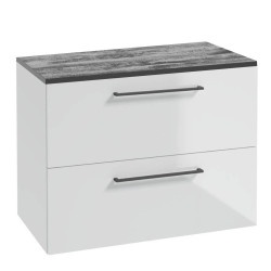 Elegancka szafka wisząca METRO SYSTEM B80 z czarnym uchwytem – nowoczesny design!