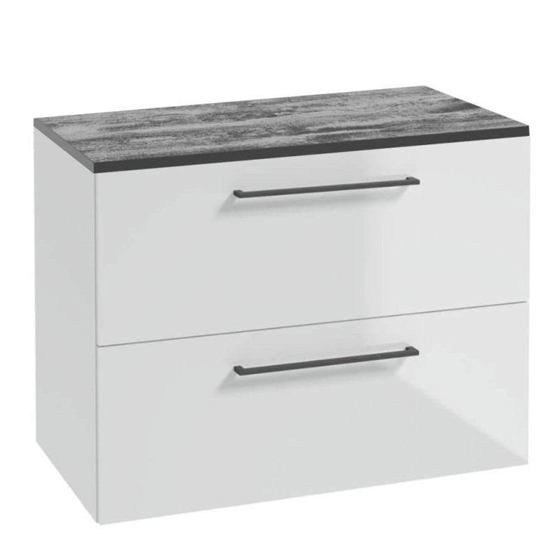 Elegancka szafka wisząca METRO SYSTEM B80 z czarnym uchwytem – nowoczesny design!