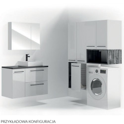 Elegancka szafka wisząca METRO SYSTEM B80 z czarnym uchwytem – nowoczesny design!