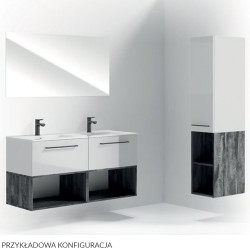 Elegancka szafka wisząca METRO SYSTEM B80 z czarnym uchwytem – nowoczesny design!