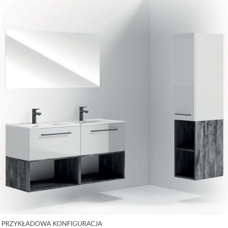 Elegancka szafka wisząca METRO SYSTEM B80 z czarnym uchwytem – nowoczesny design!