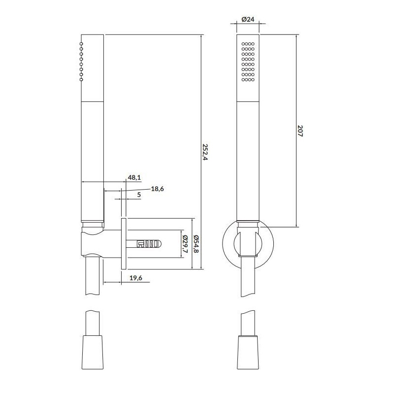 Złota Elegancja: Bateria Wannowa Larga z Natryskiem - Luksus dla Twojej Łazienki