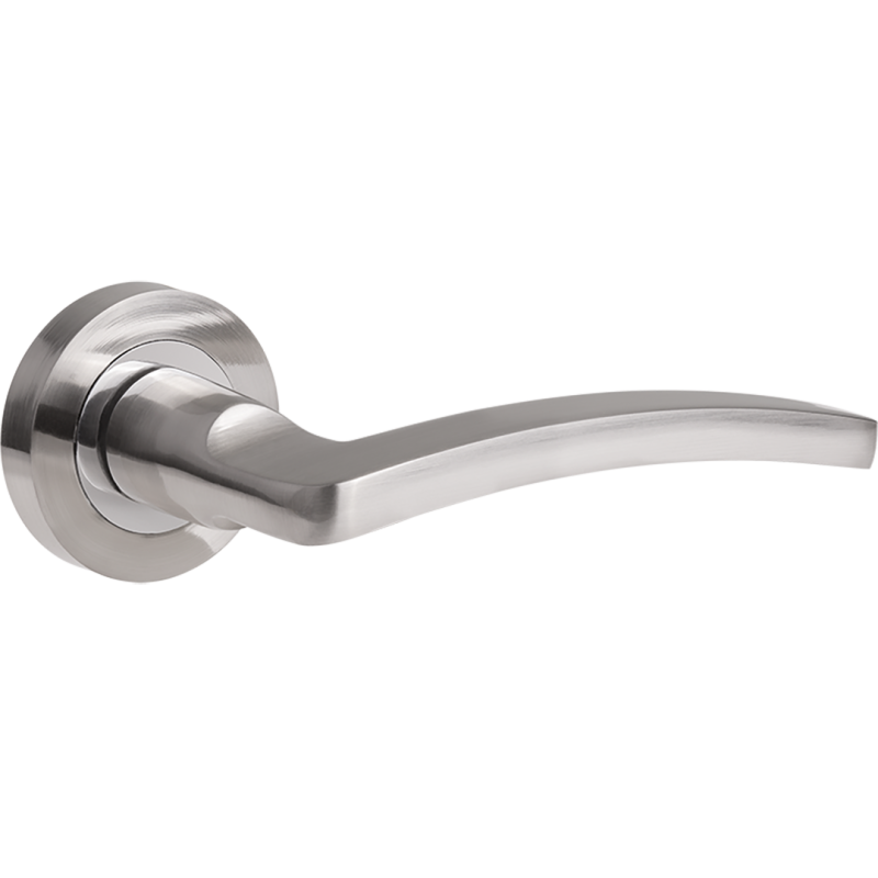 Stylowa Klamka Gemela Klasyka - Satyna & Chrom, Idealna do Drzwi Wewnętrznych