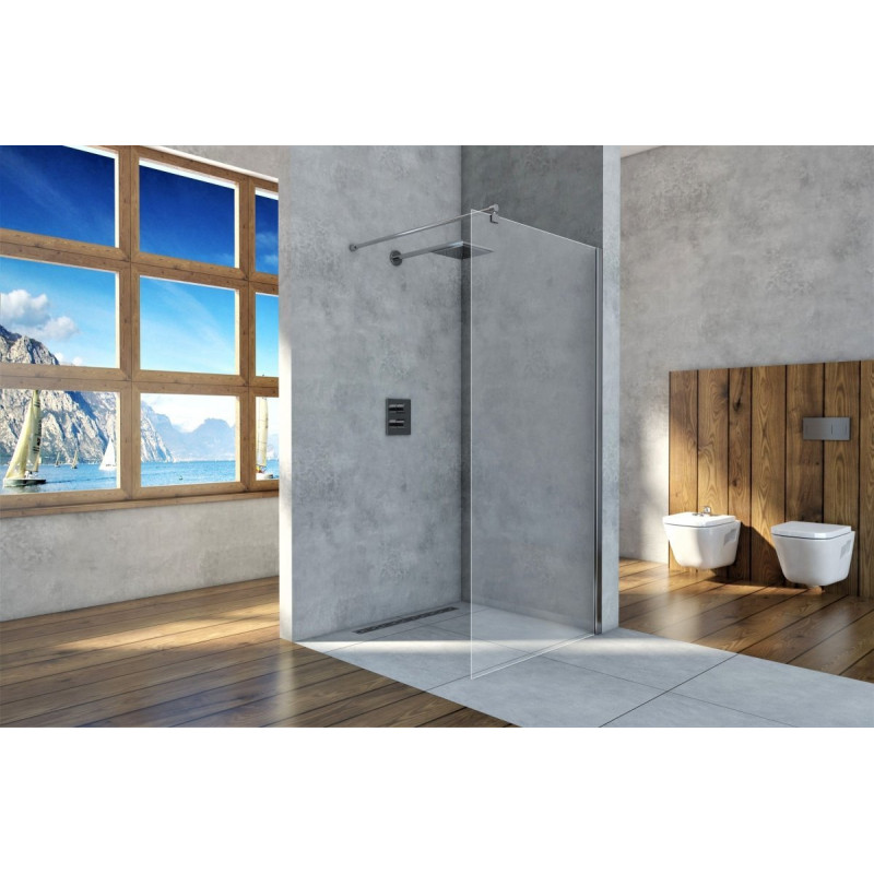 Elegancka Ścianka Prysznicowa Easy In 75 cm, 8 mm, Transparentne Szkło, Nowoczesny Styl