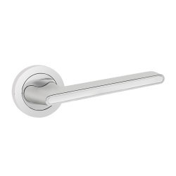 Ekskluzywna Klamka Elika Premium - Chrom/Białe Wykończenie dla Stylowych Wnętrz