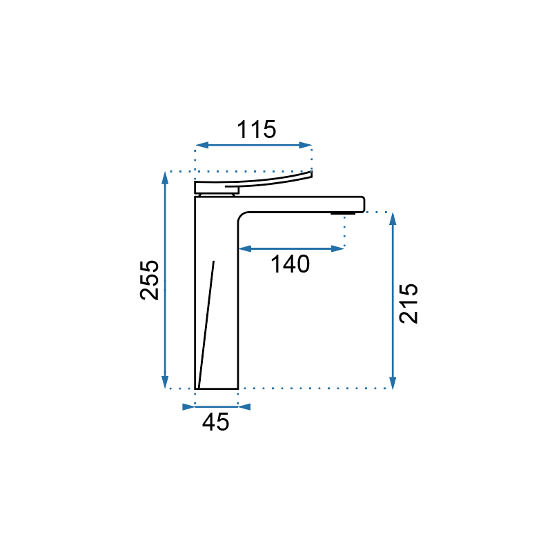 Nowoczesna Złota Bateria Umywalkowa SOUL Wysoka Elegancja REA-B9952