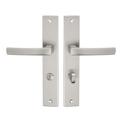 Klasyczna klamka ASTER WC, satyna mat, luksusowy wybór dla Twoich drzwi wewnętrznych