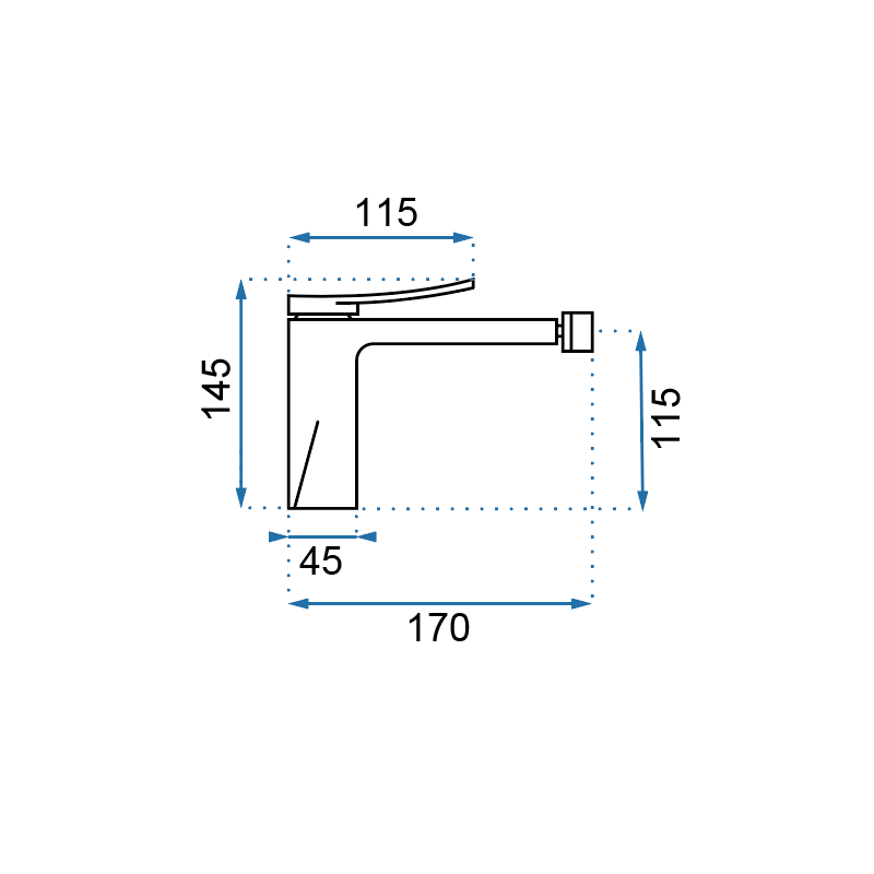 Elegancka Bateria Bidetowa Soul w Odcieniu Złota REA-B9958