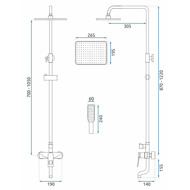 Elegancki Zestaw Natryskowy Soul Złoty Szczotkowany/Czarny: Luksus w Twojej Łazience!