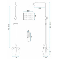 Elegancki Zestaw Natryskowy Soul Złoty Szczotkowany/Czarny: Luksus w Twojej Łazience!