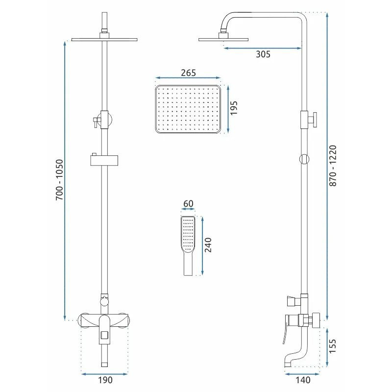Elegancki Zestaw Natryskowy Soul Złoty Szczotkowany/Czarny: Luksus w Twojej Łazience!