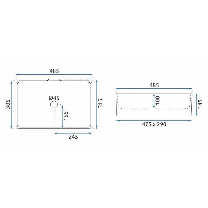 Nowoczesna Umywalka Berta 48 - Elegancja i Styl na Twojej Łazience