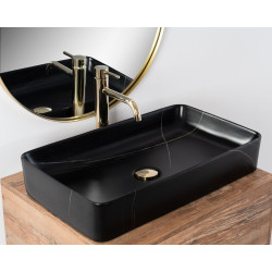 Ekskluzywna Umywalka NABLATOWA DENIS Black Stone Matt - Nowoczesny Design
