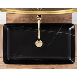 Ekskluzywna Umywalka NABLATOWA DENIS Black Stone Matt - Nowoczesny Design