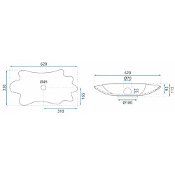 Złota Umýwalka Infinity Blask Bieli - Nowoczesność i Styl na Twojej Łazience