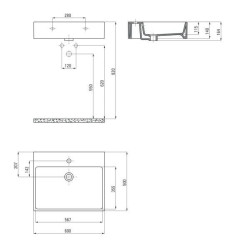 Nowoczesna umywalka nablatowa Termisto 60x50 cm - estetyka i funkcjonalność w jednym!