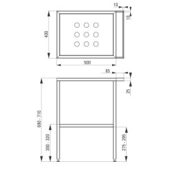 Stylowa umywalka nablatowa Termisto 50x40 cm z elegancką konsolą łazienkową