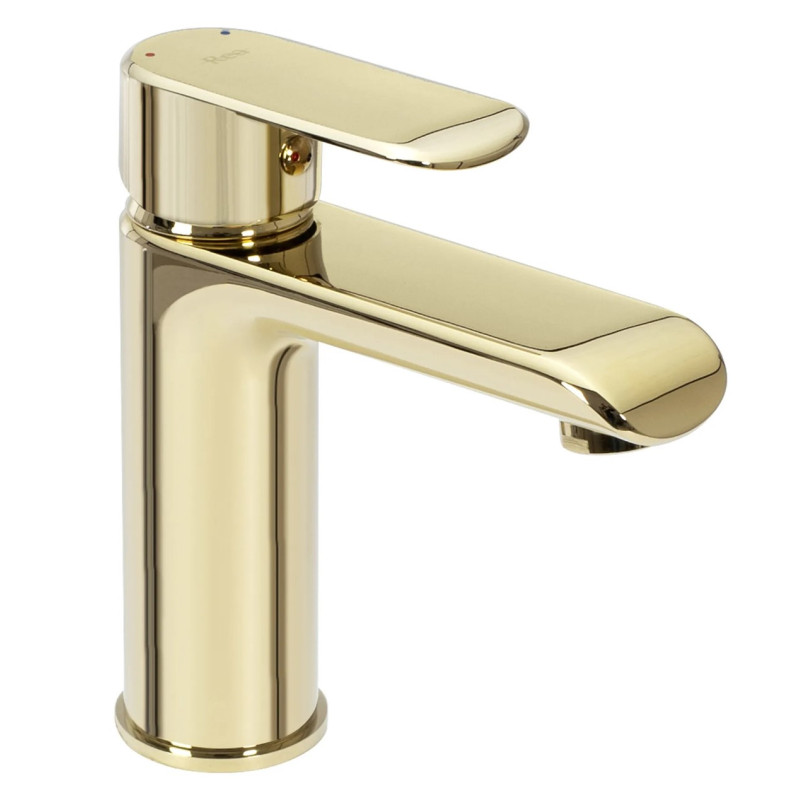 Złota Bateria Umywalkowa Bloom Niska - Styl i Elegancja w Twojej Łazience!