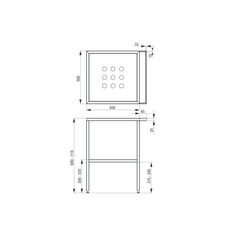 Nowoczesna umywalka Termisto 50x50 cm z elegancką konsolą łazienkową