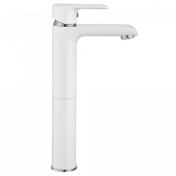 Elegancka Bateria Umywalkowa Bloom My1805-21CW - Wysoki Połysk w Bieli i Chromie