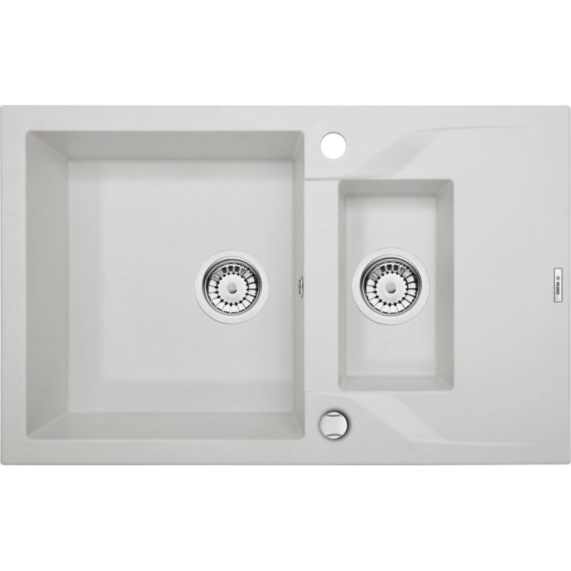 Stylowy Zlewozmywak ANDANTE: 1,5-komorowy z krótkim ociekaczem dla Twojej kuchni!