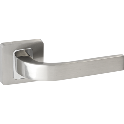 Stylowa Klamka Premium TIMOR - Satyna/Chrom, Aluminium, do Drzwi Wewnętrznych 38-45mm