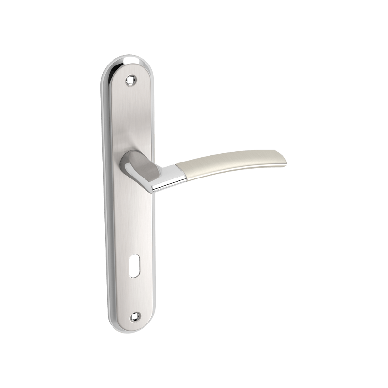 Elegancka klamka Luxor z satynowym wykończeniem - klasyczny szyld na klucz