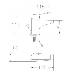Elegancka Bateria Umywalkowa Madera Chrom, Jednouchwytowa 5 Lat Gwarancji
